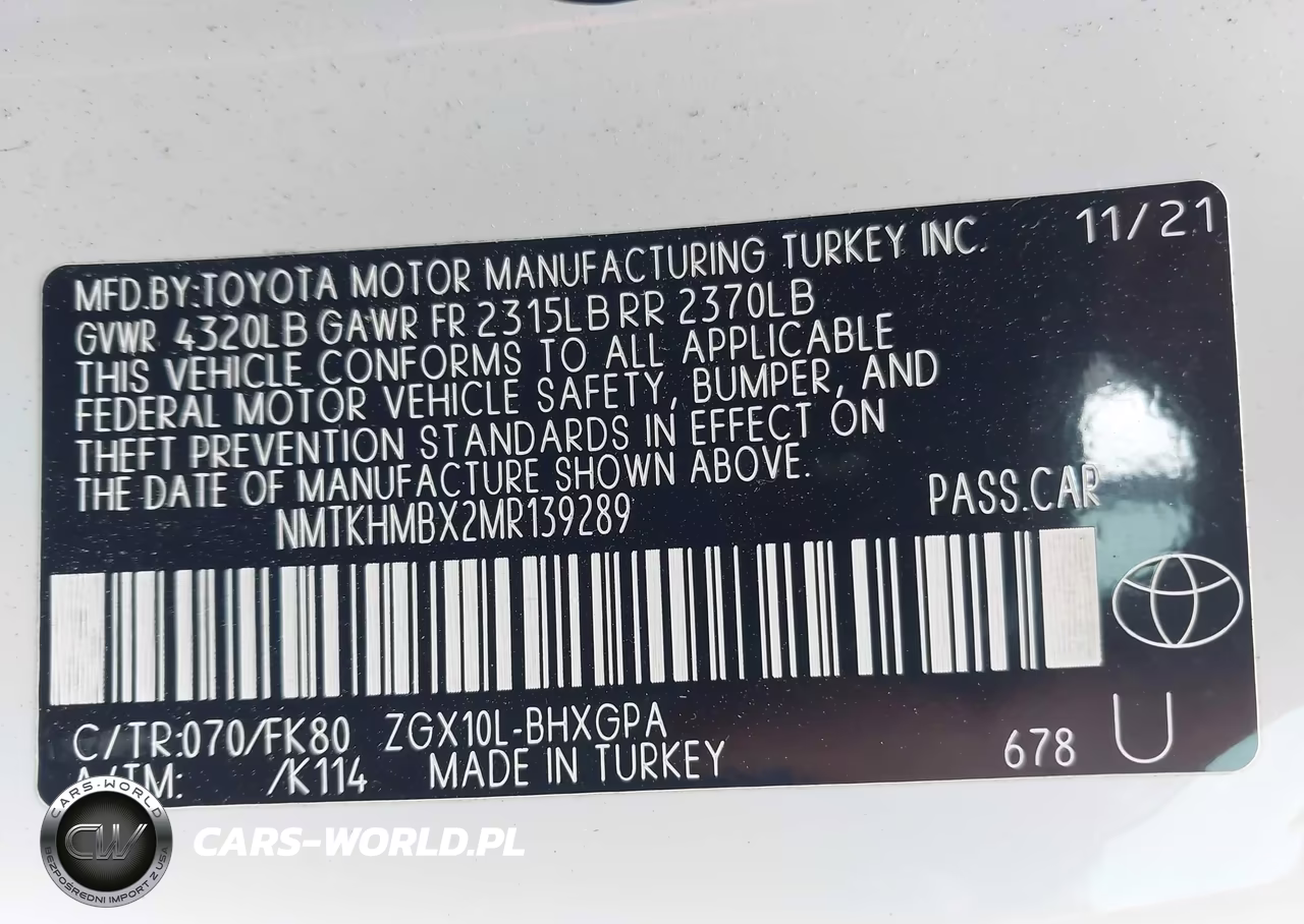 2021 Toyota C-Hr Xle VIN:NMTKHMBX2MR139289 - 9