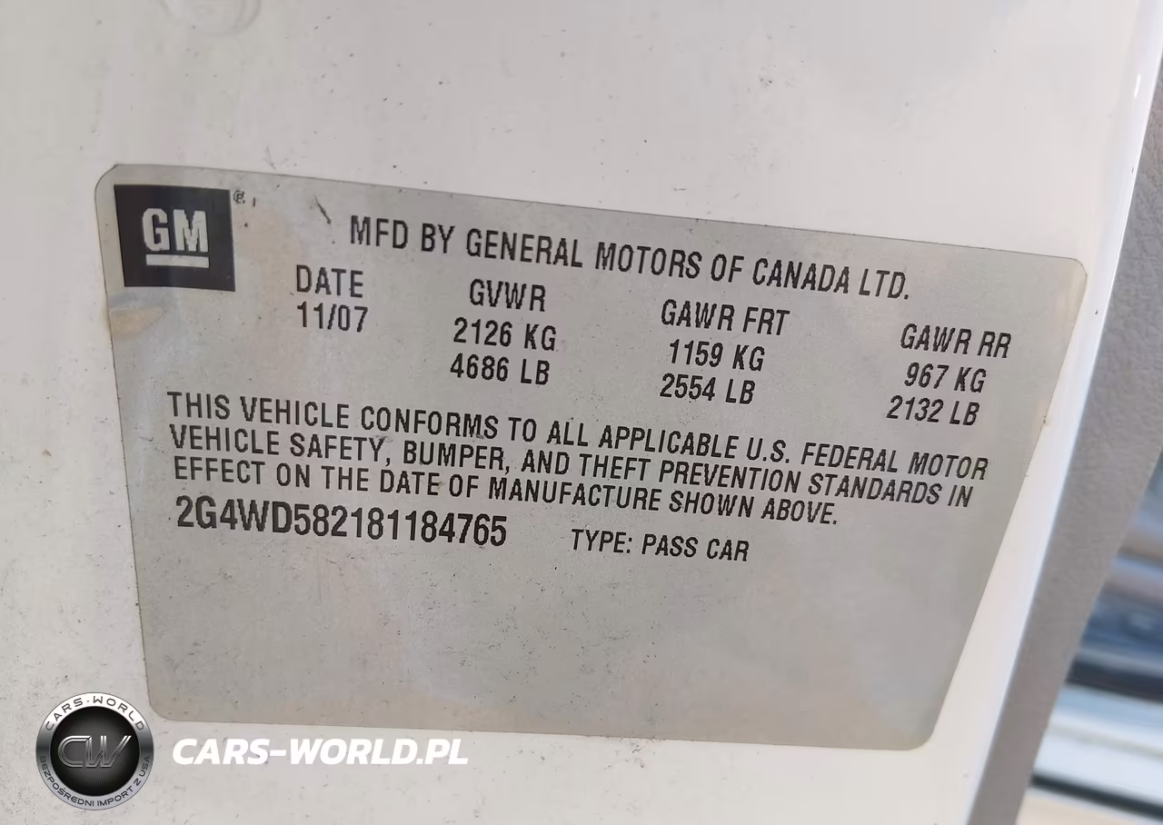 2008 Buick Lacrosse Cxl VIN:2G4WD582181184765 - 9