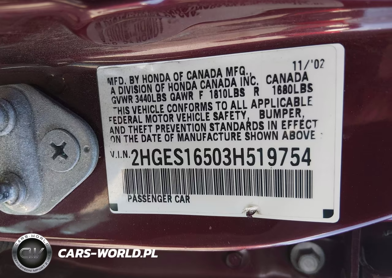 2003 Honda Civic Lx VIN:2HGES16503H519754 - 9