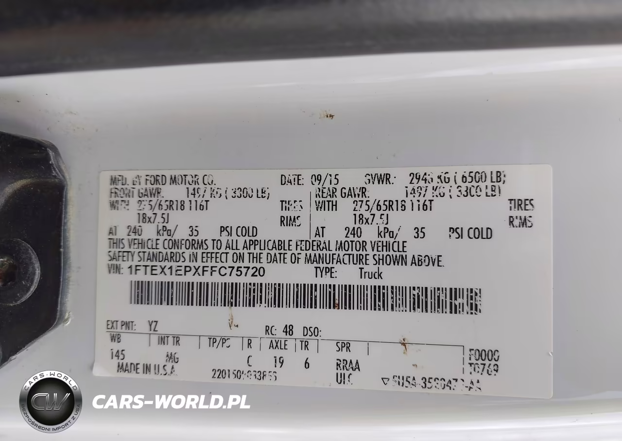 2015 Ford F-150 Xlt VIN:1FTEX1EPXFFC75720 - 9