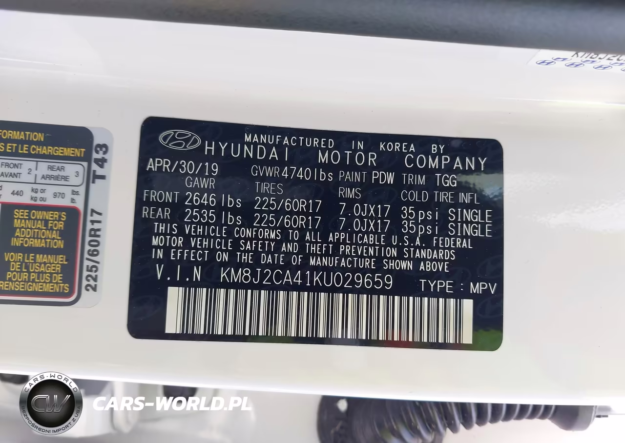 2019 Hyundai Tucson Se VIN:KM8J2CA41KU029659 - 9