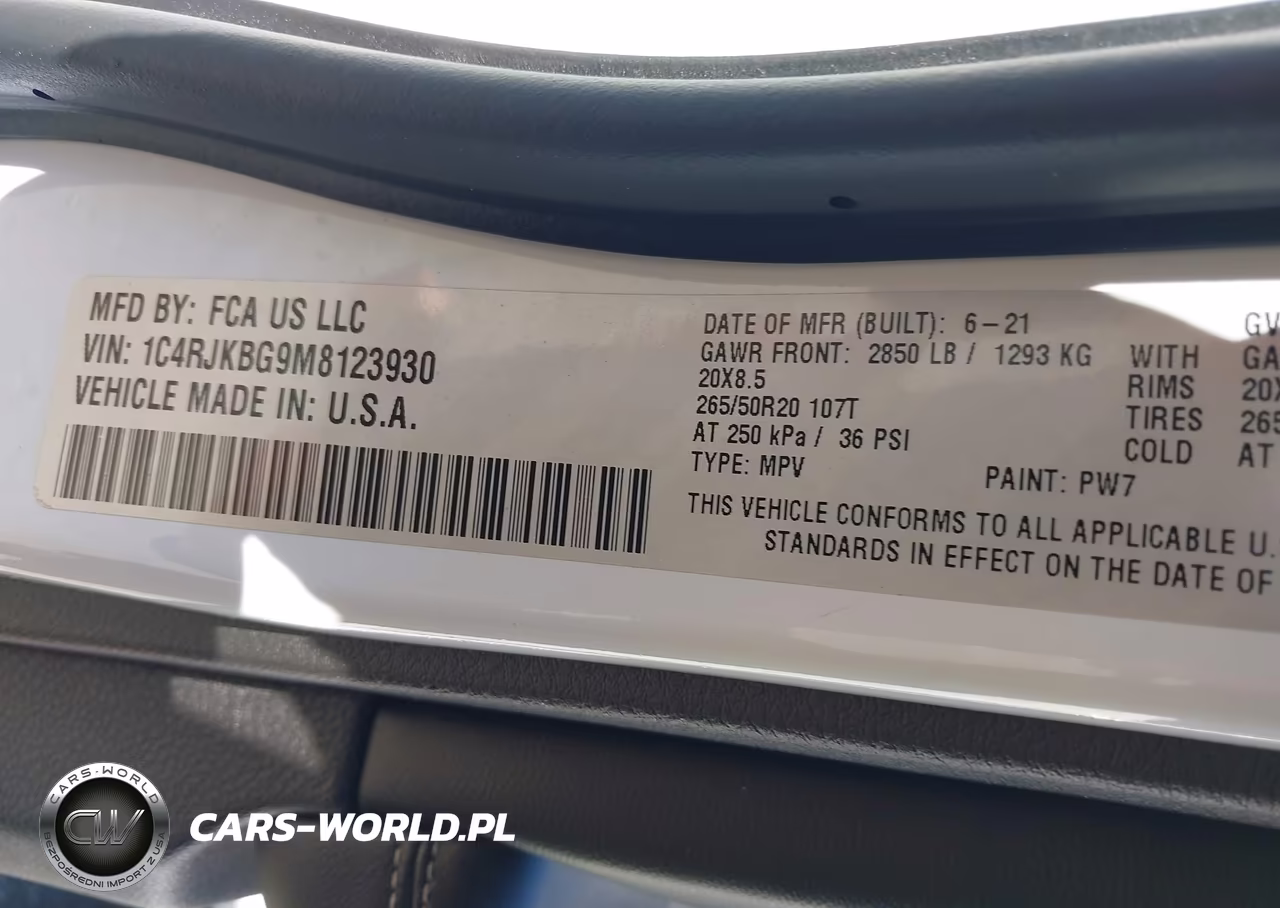 2021 Jeep Grand Cherokee L Limited 4X4 VIN:1C4RJKBG9M8123930 - 9