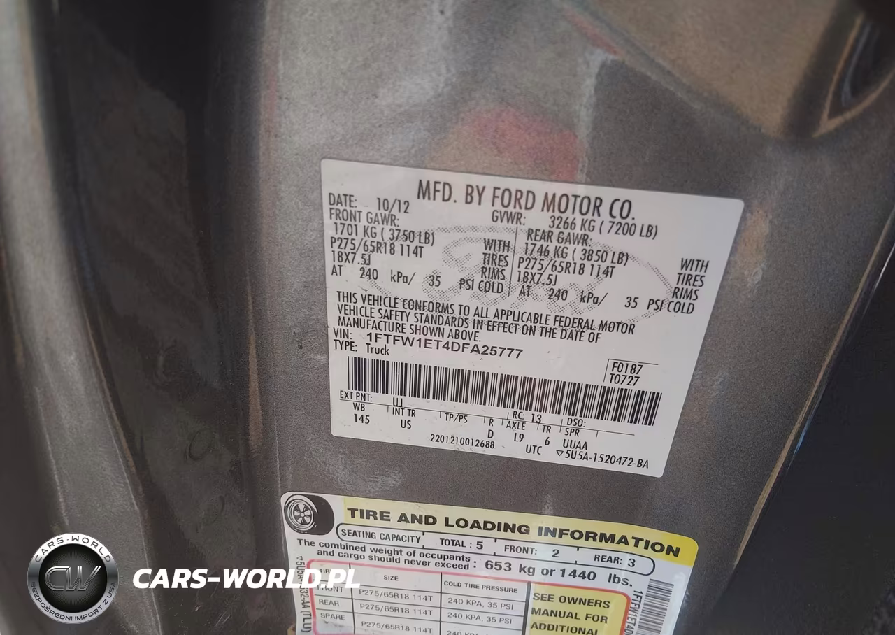 2013 Ford F-150 Xlt VIN:1FTFW1ET4DFA25777 - 9