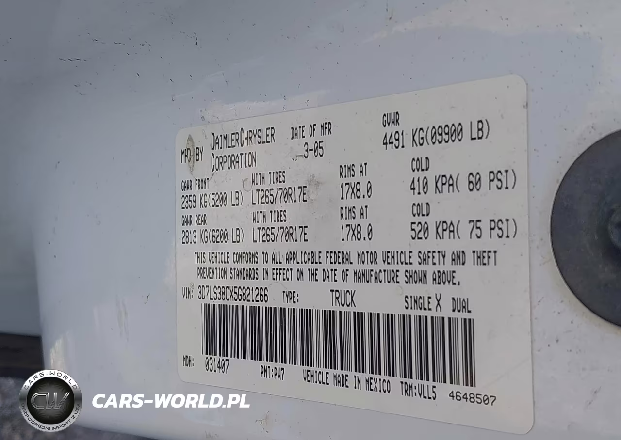 2005 Dodge Ram 3500 Slt-Laramie VIN:3D7LS38CX5G821266 - 9