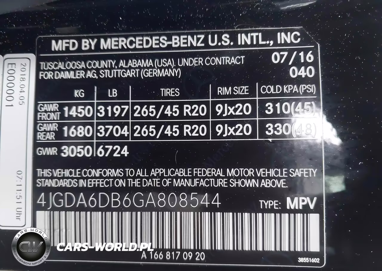 2016 Mercedes-Benz Gle 550E 4Matic VIN:4JGDA6DB6GA808544 - 9