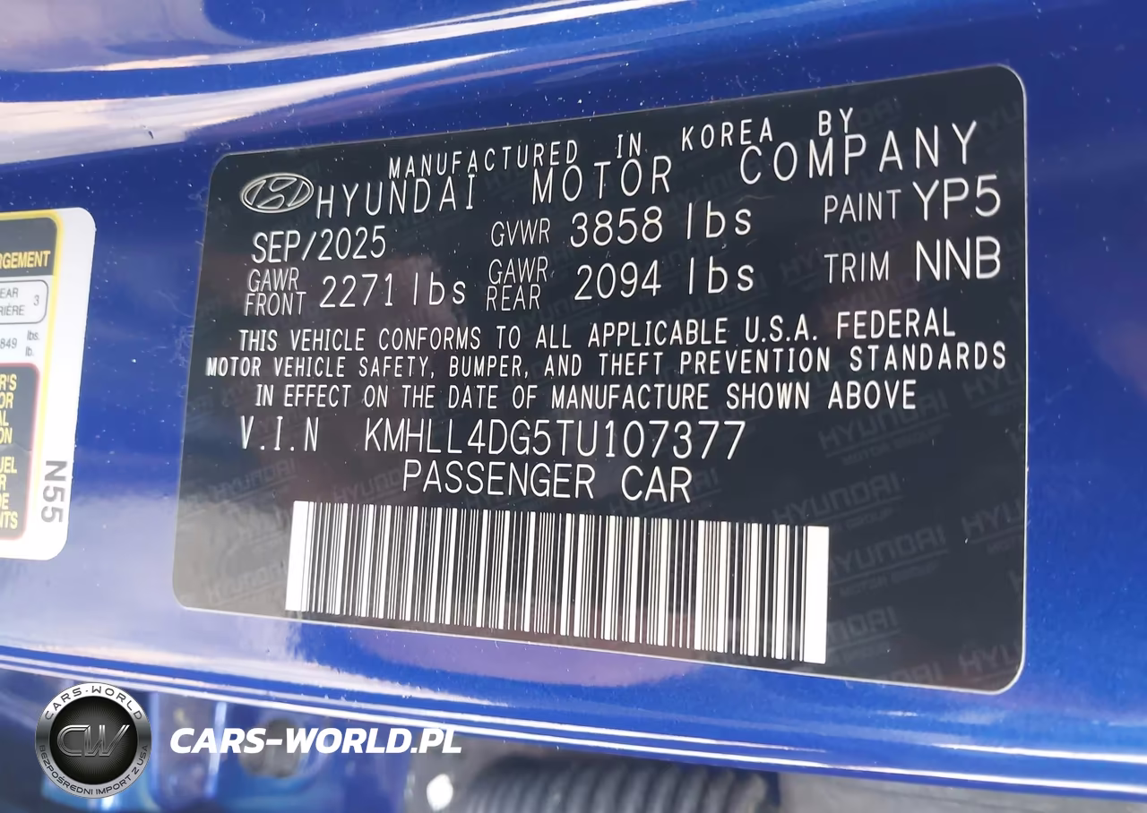 2026 Hyundai Elantra Se VIN:KMHLL4DG5TU107377 - 9