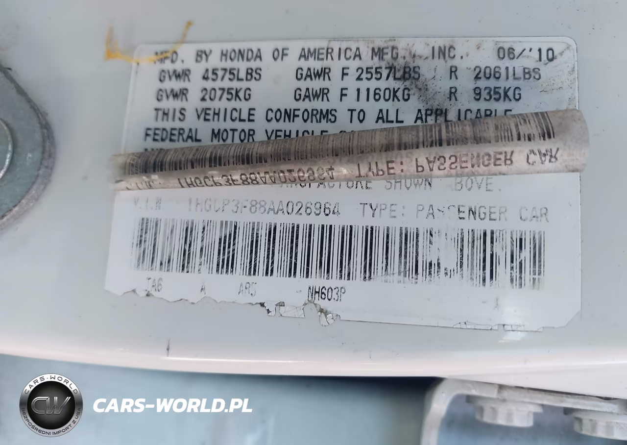 2010 Honda Accord 3.5 Ex-L VIN:1HGCP3F88AA026964 - 9