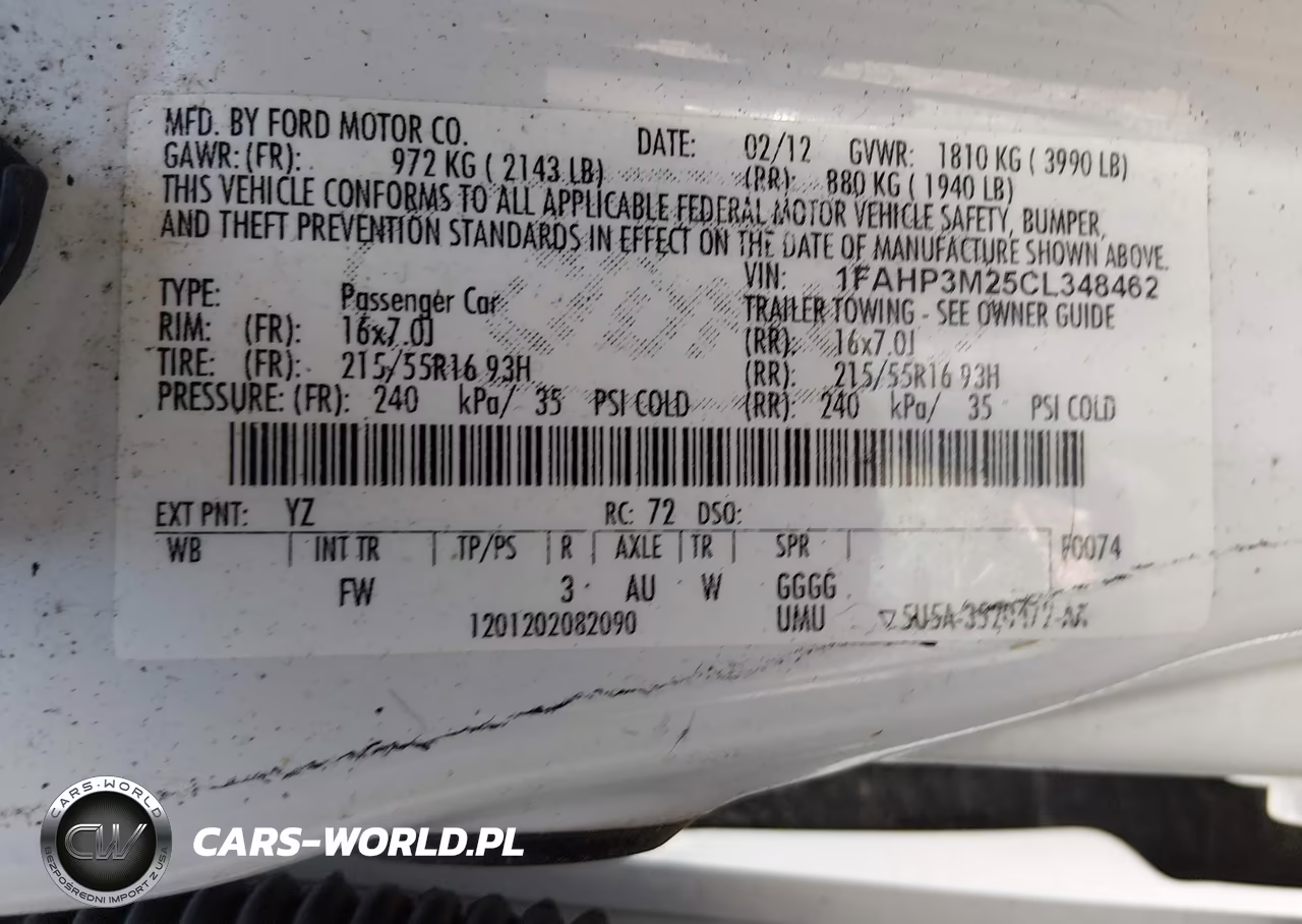 2012 Ford Focus Sel VIN:1FAHP3M25CL348462 - 9