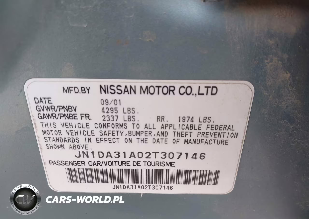 2002 Nissan Maxima Se VIN:JN1DA31A02T307146 - 9