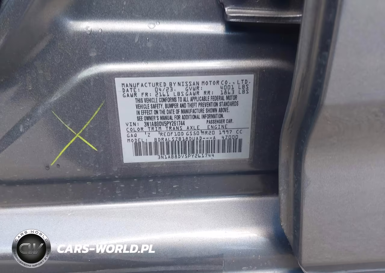 2023 Nissan Sentra Sr Xtronic Cvt VIN:3N1AB8DV5PY261744 - 9