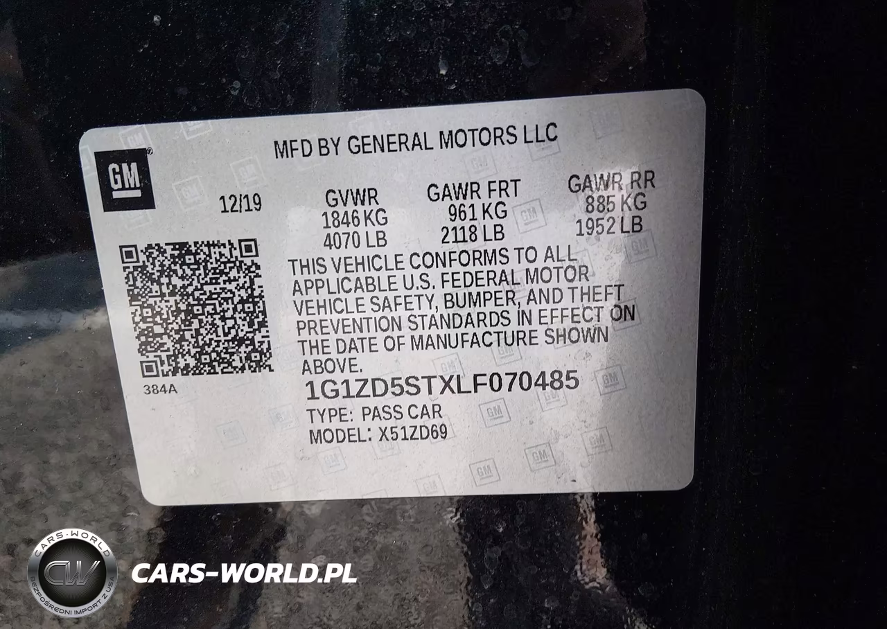 2020 Chevrolet Malibu Fwd Lt VIN:1G1ZD5STXLF070485 - 9
