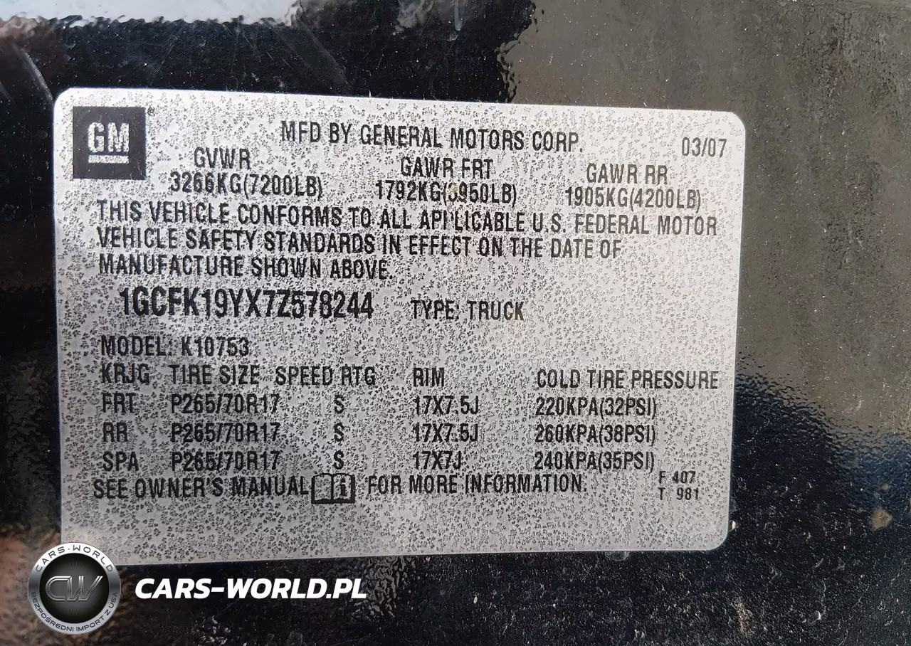 2007 Chevrolet Silverado 1500 Ltz VIN:1GCFK19YX7Z578244 - 9