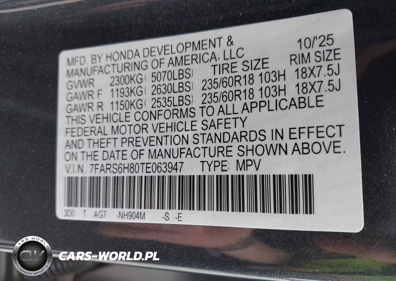 2026 Honda Cr-V Hybrid Awd Sport-L VIN:7FARS6H80TE063947 - 9