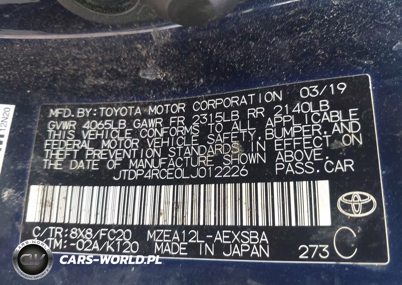 2020 Toyota Corolla Se VIN:JTDP4RCE0LJ012226 - 9