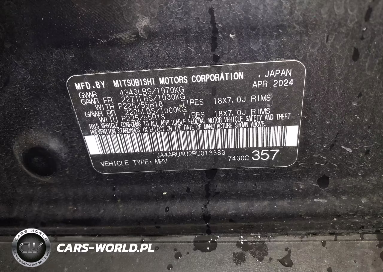 2024 Mitsubishi Outlander Sport 2.0 Es Awc VIN:JA4ARUAU2RU013383 - 9