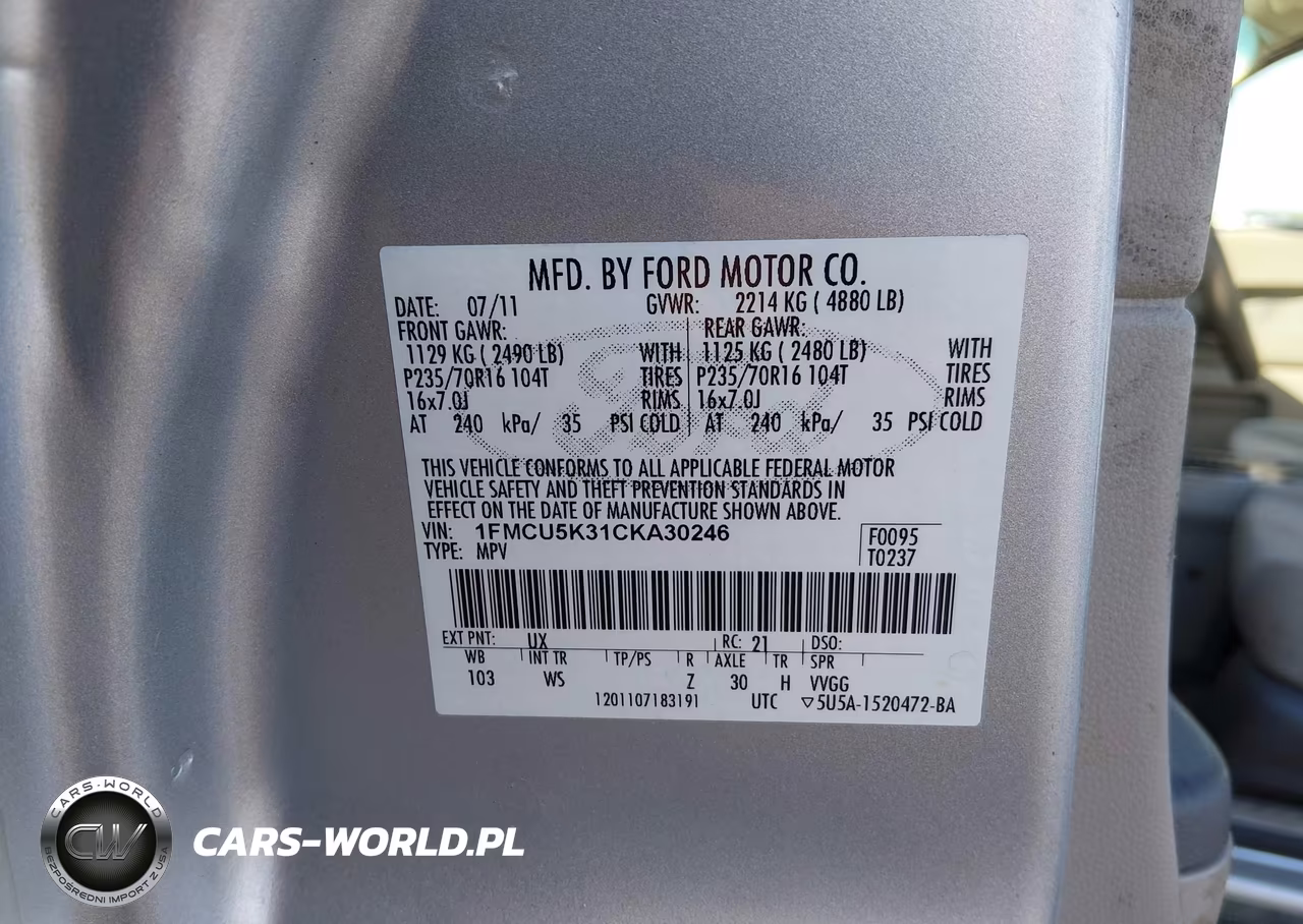 2012 Ford Escape Hybrid VIN:1FMCU5K31CKA30246 - 9