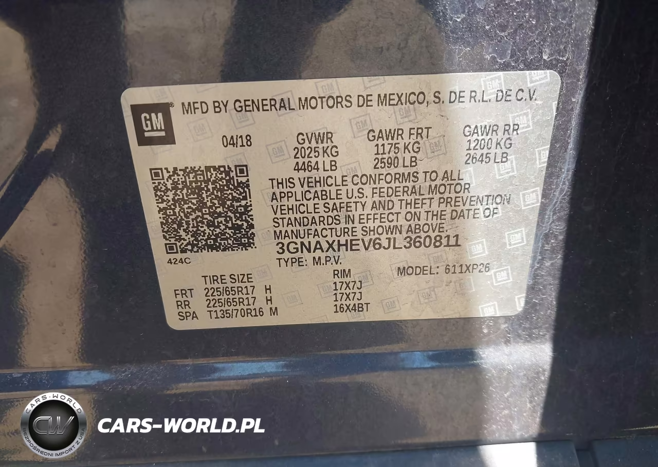 2018 Chevrolet Equinox Ls VIN:3GNAXHEV6JL360811 - 9