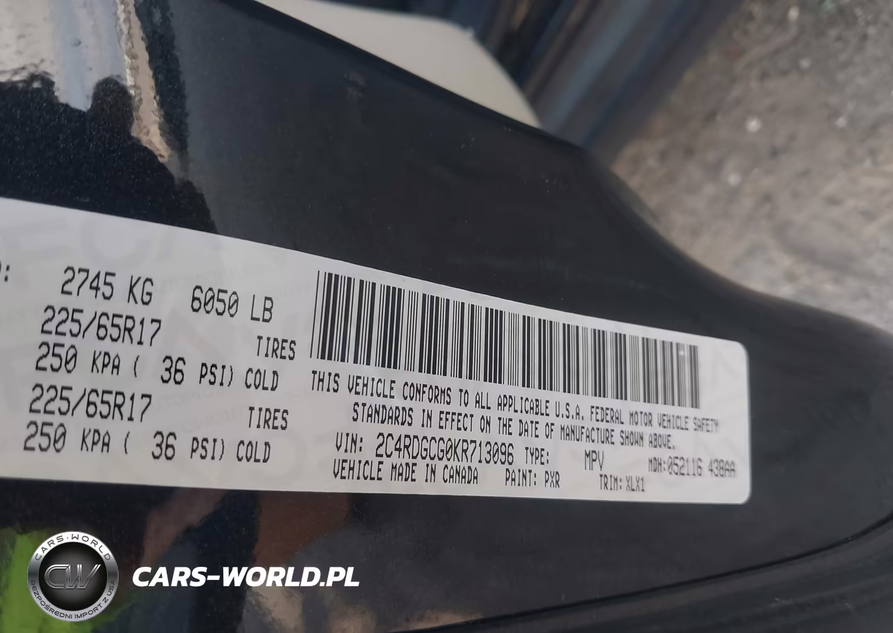 2019 Dodge Grand Caravan Sxt VIN:2C4RDGCG0KR713096 - 9