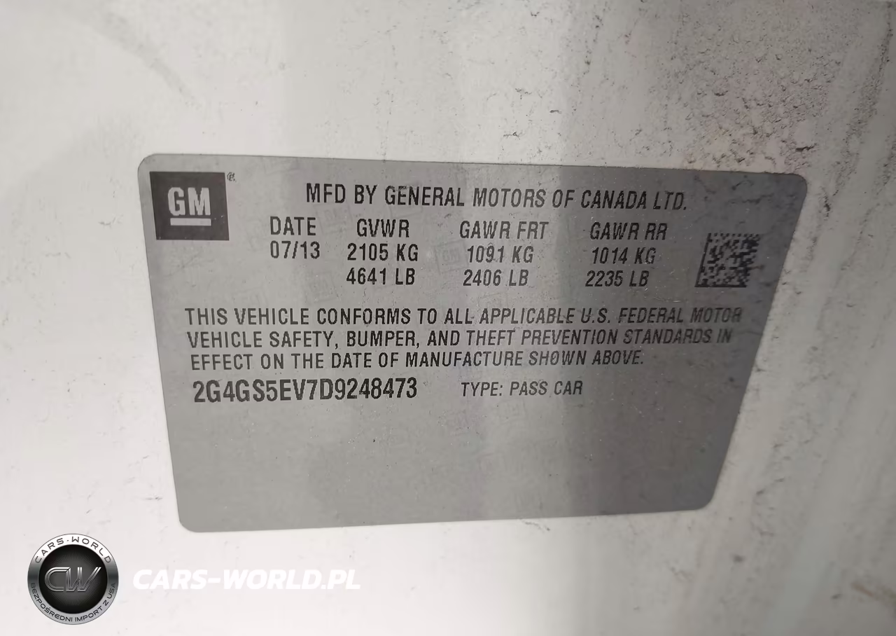 BUICK REGAL VIN:2G4GS5EV7D9248473 - 9