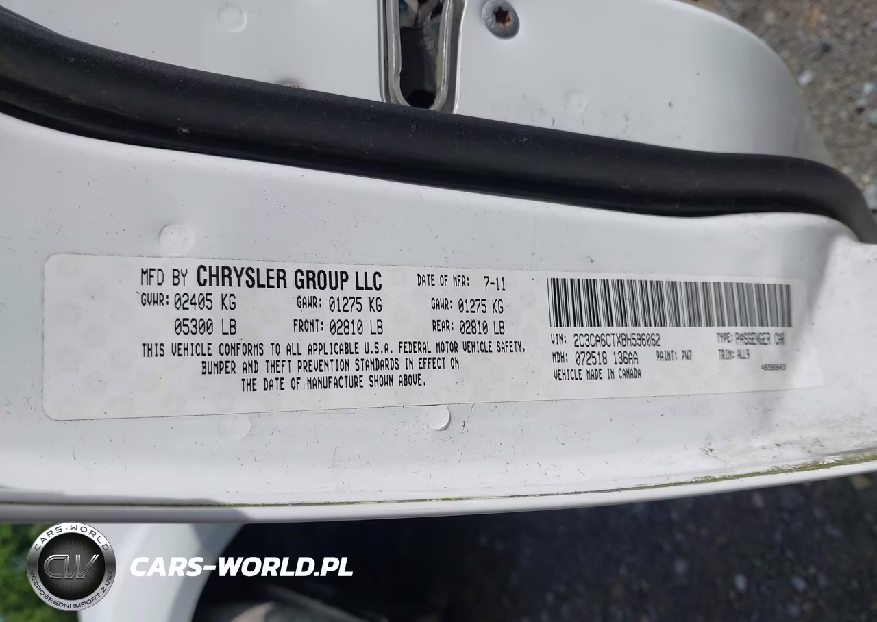 2011 Chrysler 300C VIN:2C3CA6CTXBH596062 - 9