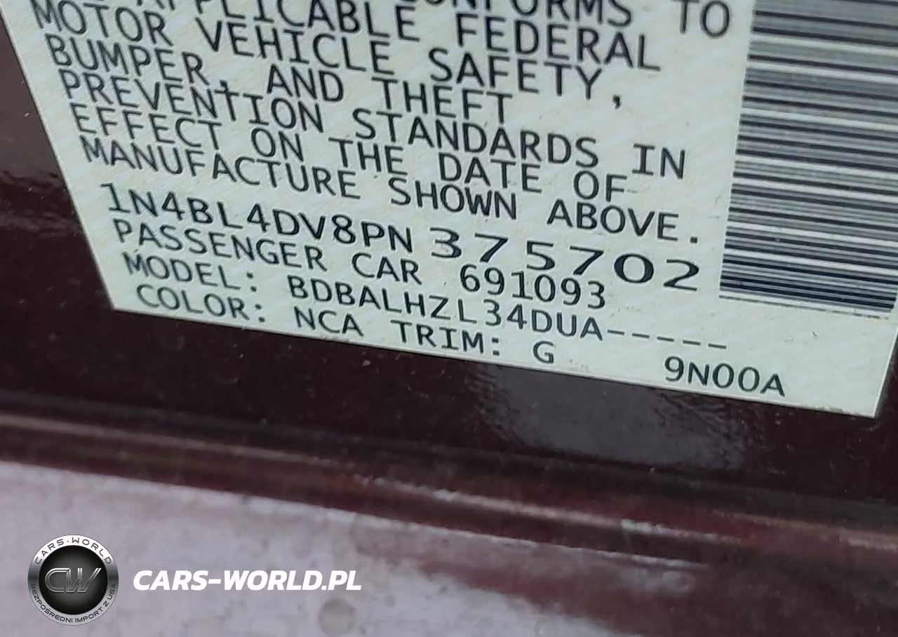 2023 Nissan Altima Sv Fwd VIN:1N4BL4DV8PN375702 - 9