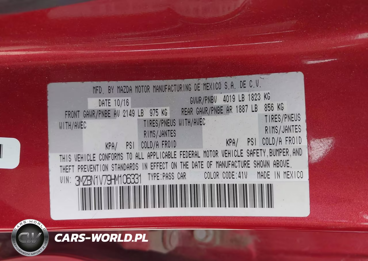 2017 Mazda Mazda3 Touring VIN:3MZBN1V79HM106331 - 9