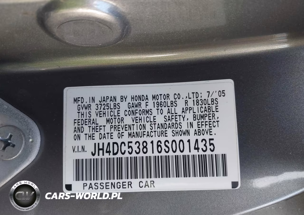 2006 Acura Rsx VIN:JH4DC53816S001435 - 9