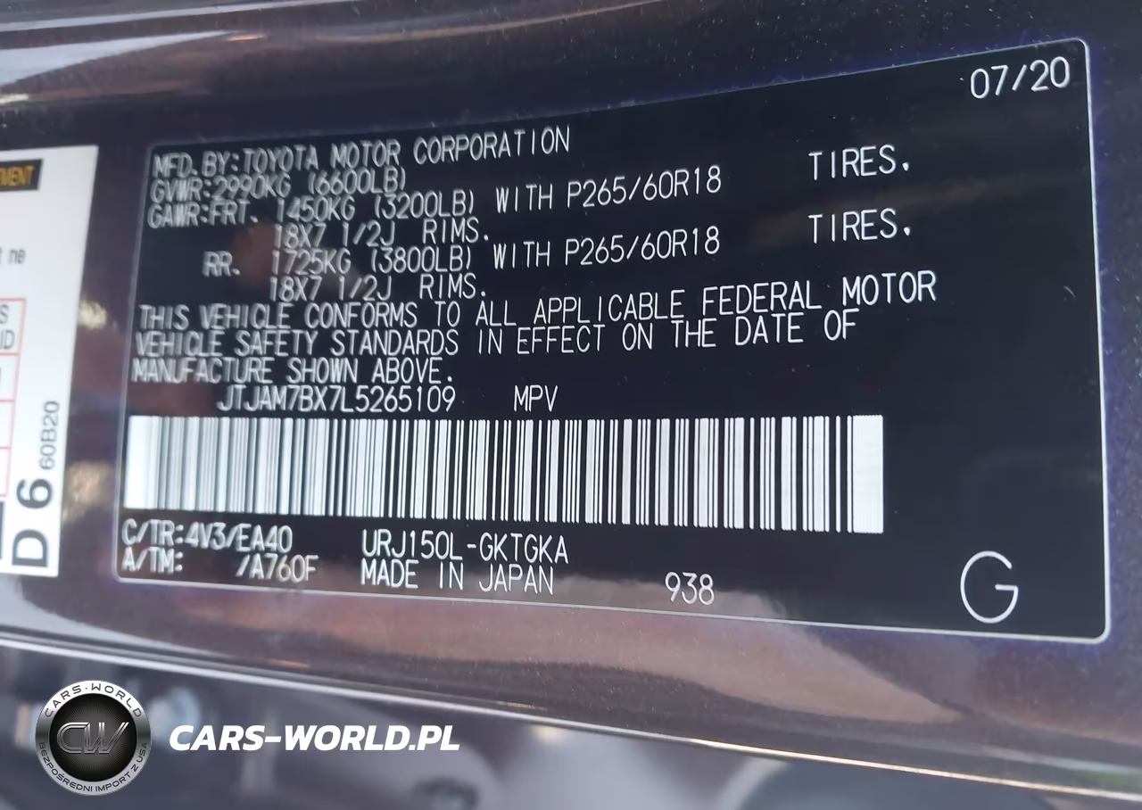 2020 Lexus Gx 460 Premium VIN:JTJAM7BX7L5265109 - 9