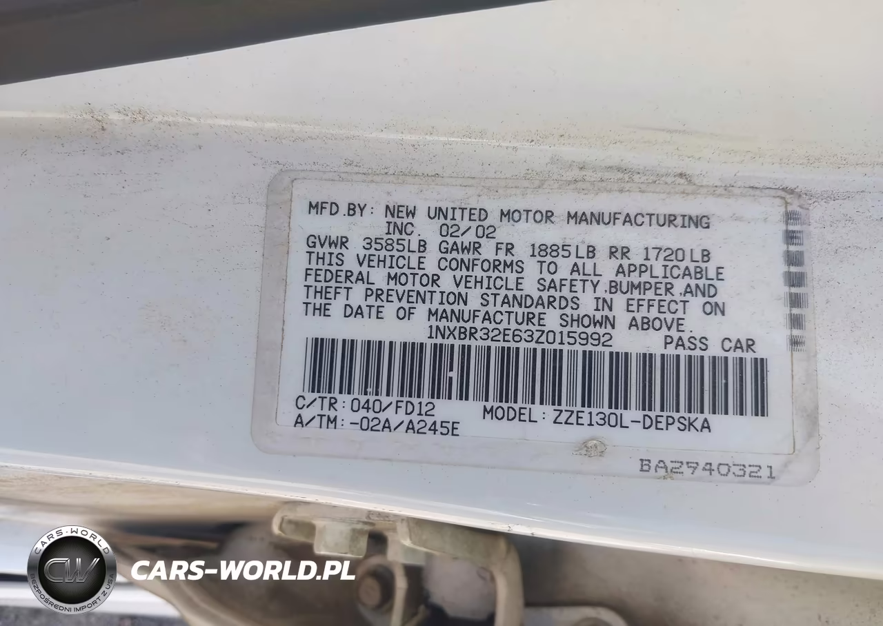 2003 Toyota Corolla S VIN:1NXBR32E63Z015992 - 9