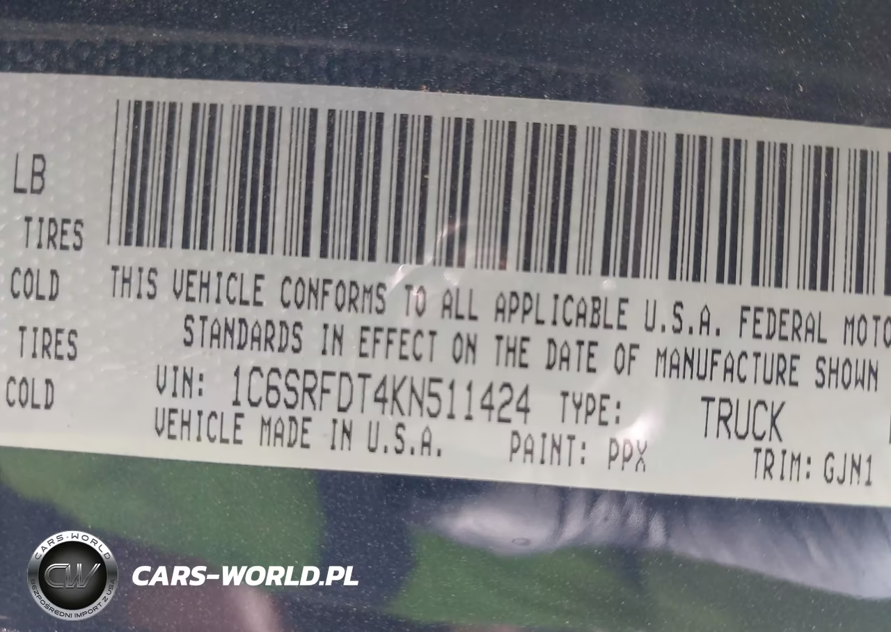 2019 Ram 1500 Laramie 4X4 6'4 Box VIN:1C6SRFDT4KN511424 - 9
