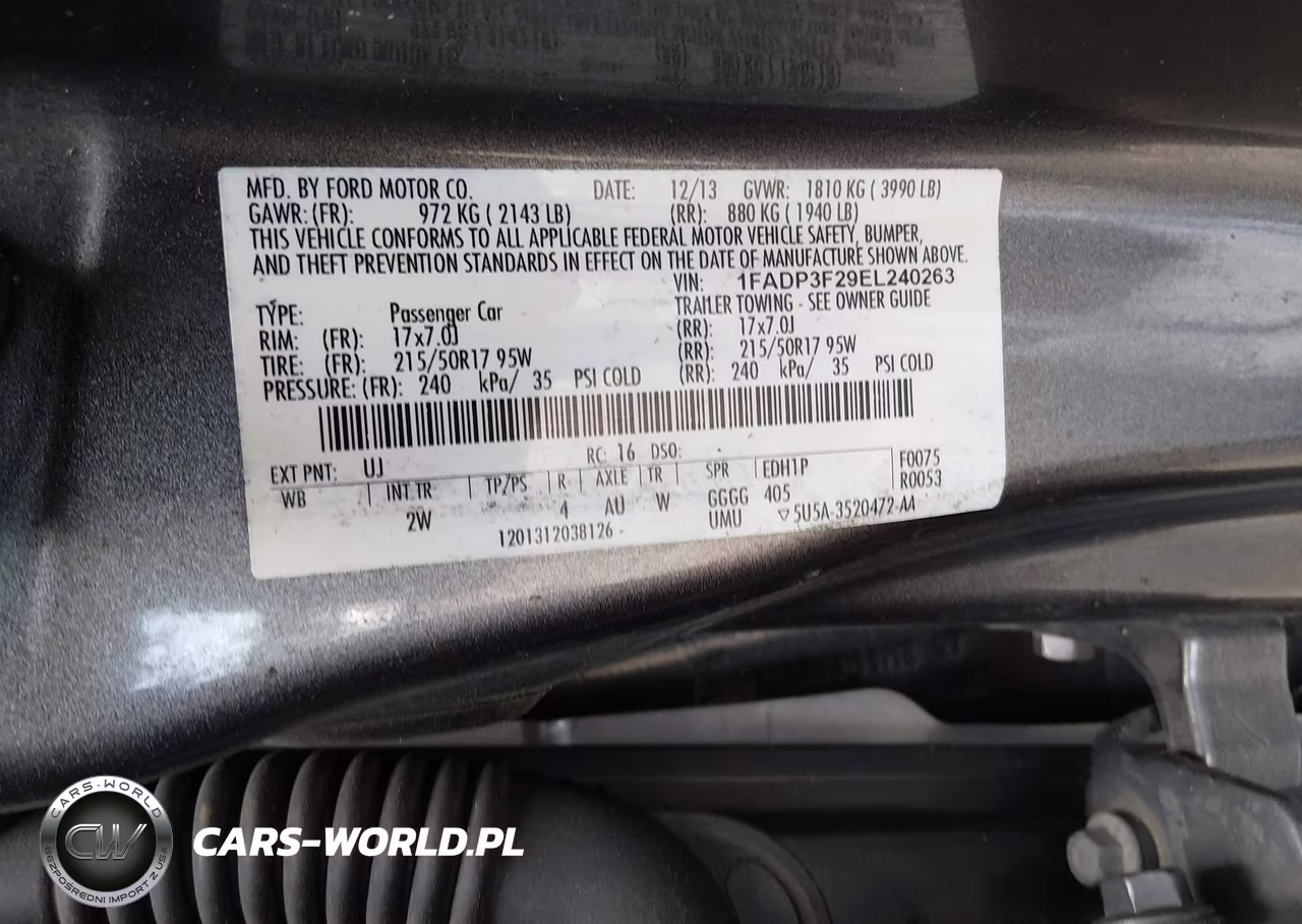 2014 Ford Focus Se VIN:1FADP3F29EL240263 - 9
