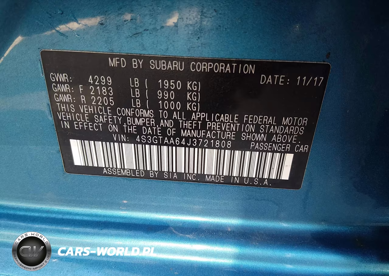 2018 Subaru Impreza 2.0I VIN:4S3GTAA64J3721808 - 9