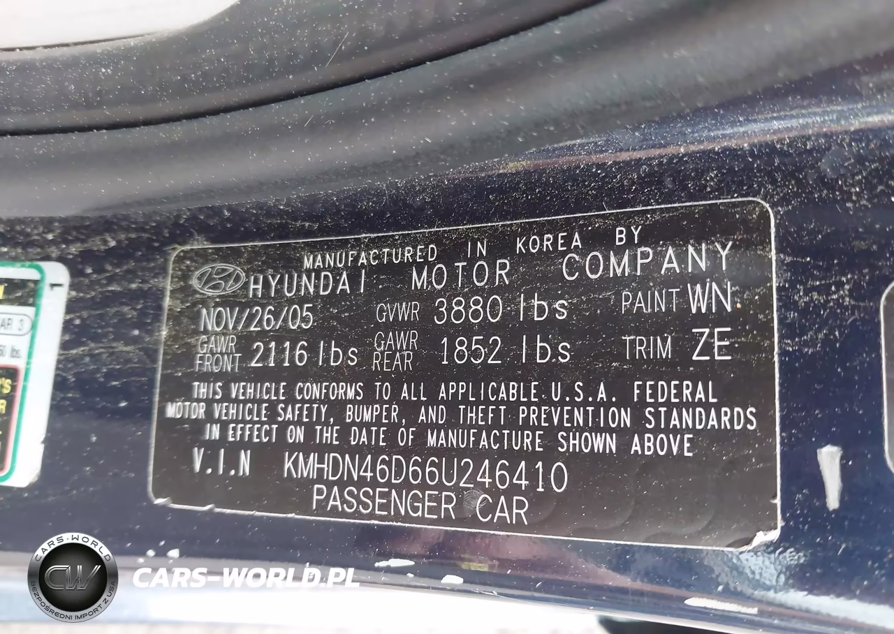 2006 Hyundai Elantra Gls-Limited VIN:KMHDN46D66U246410 - 9