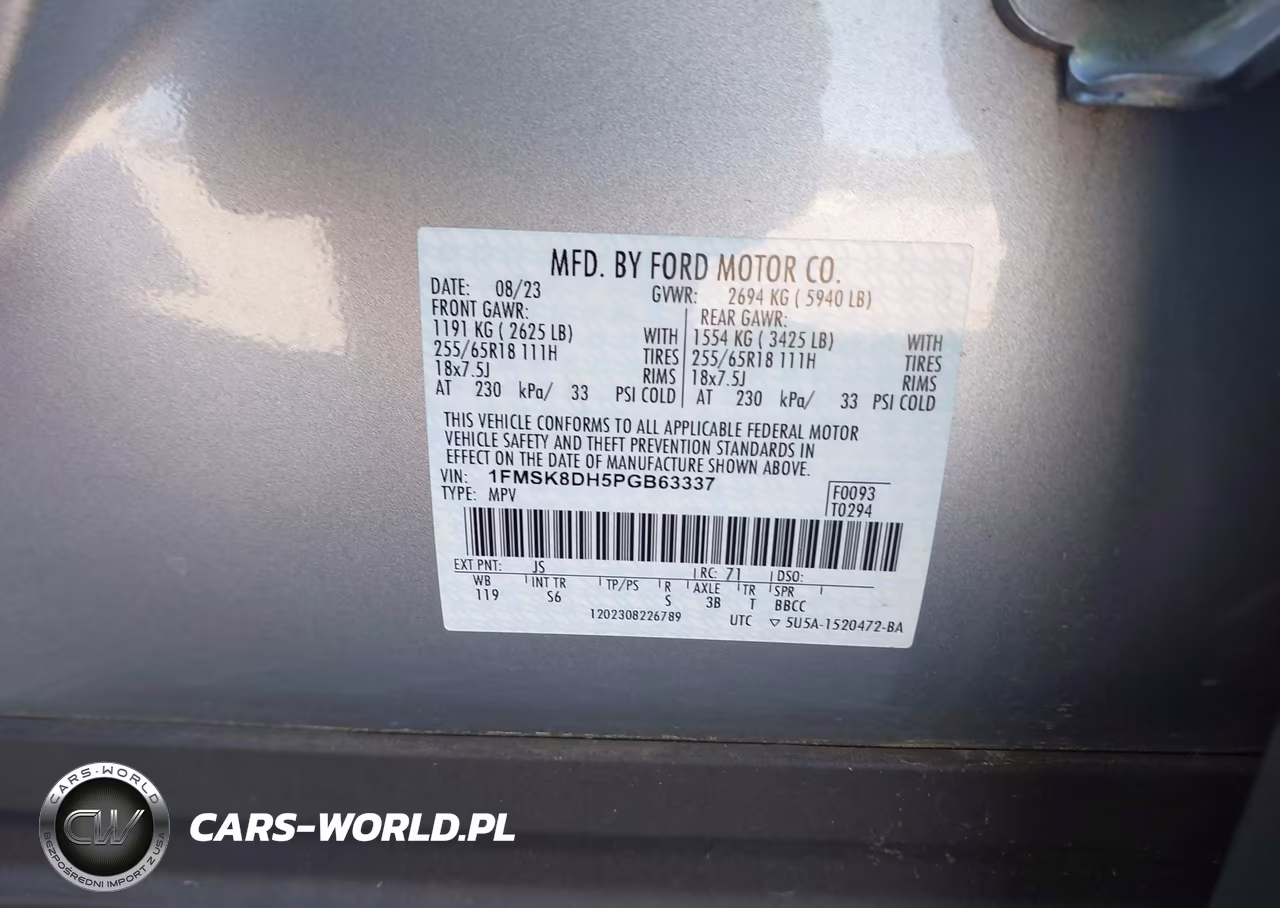 2023 Ford Explorer Xlt VIN:1FMSK8DH5PGB63337 - 9