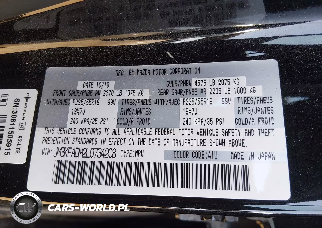2020 Mazda Cx-5 Grand Touring VIN:JM3KFADM2L0734208 - 9