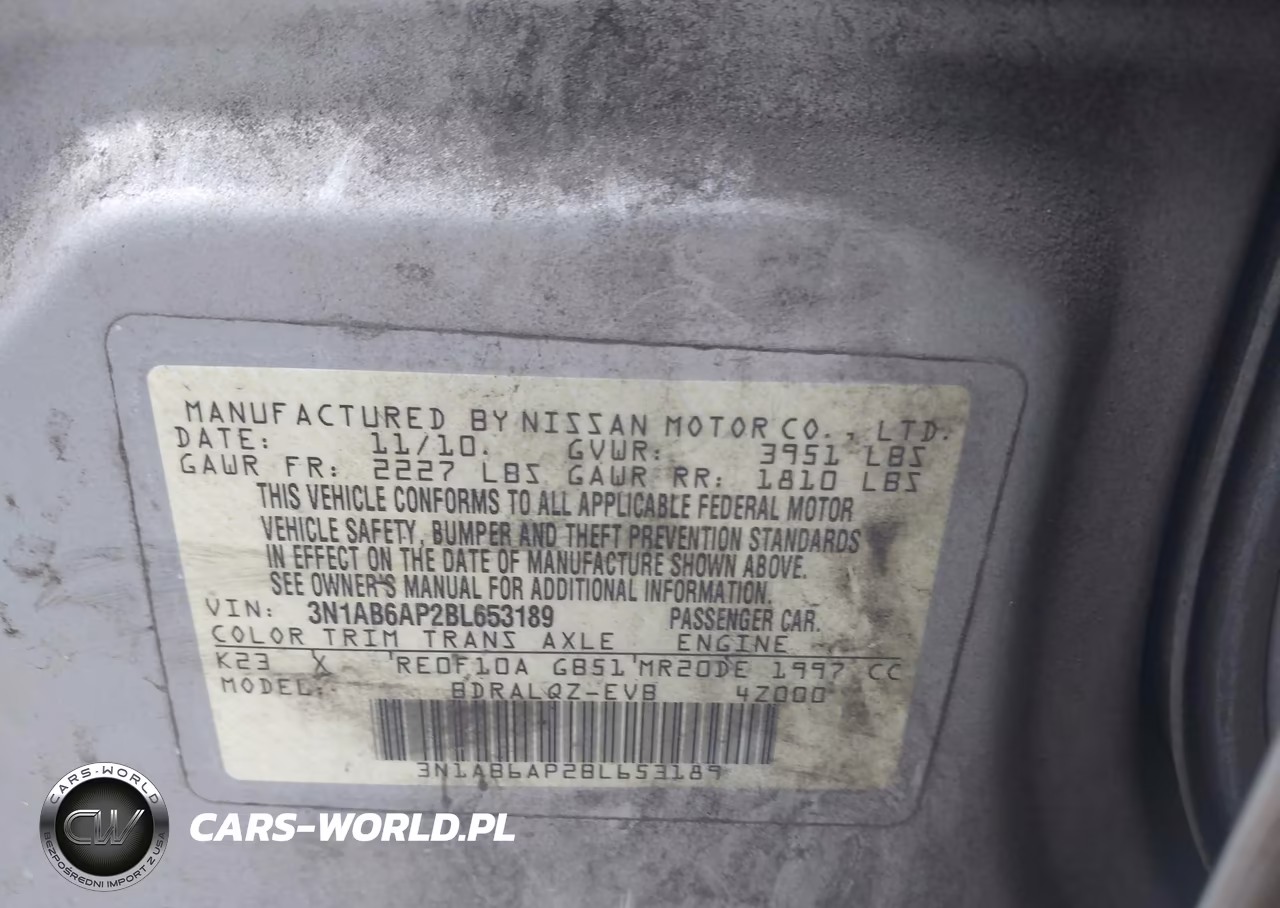 2011 Nissan Sentra 2.0 VIN:3N1AB6AP2BL653189 - 9
