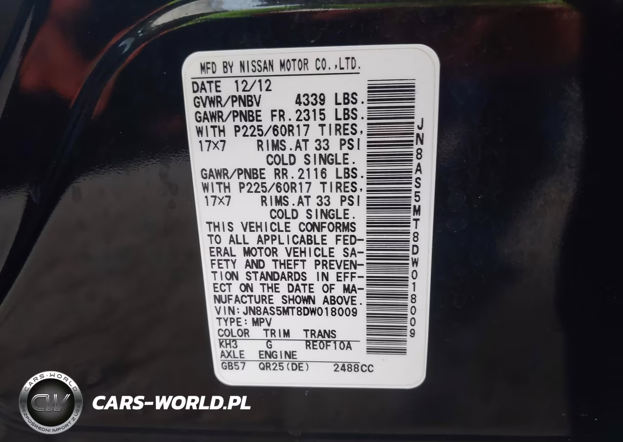 2013 Nissan Rogue Sv VIN:JN8AS5MT8DW018009 - 9