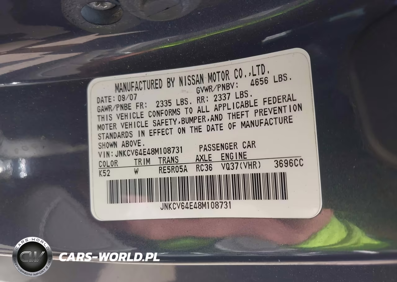 2008 Infiniti G37 Journey VIN:JNKCV64E48M108731 - 9