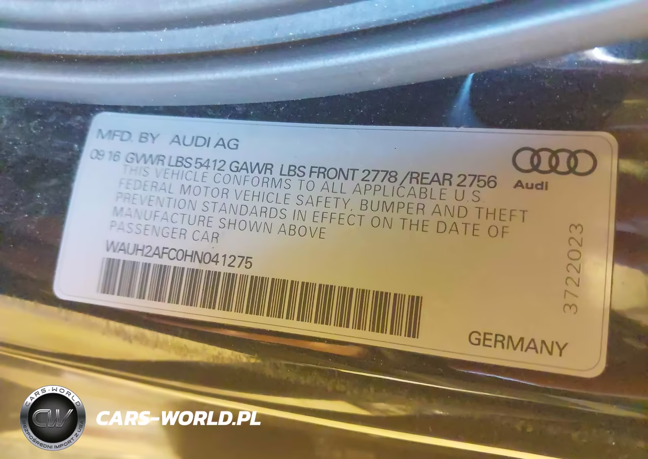 2017 Audi A6 Prestige VIN:WAUH2AFC0HN041275 - 9