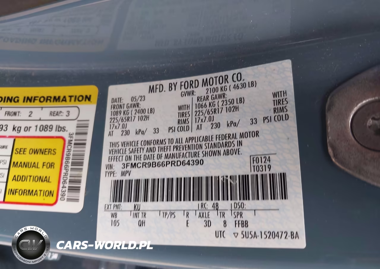 2023 Ford Bronco Sport Big Bend VIN:3FMCR9B66PRD64390 - 9
