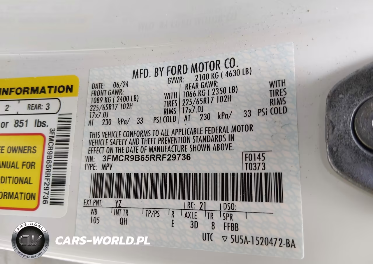 2024 Ford Bronco Sport Big Bend VIN:3FMCR9B65RRF29736 - 9