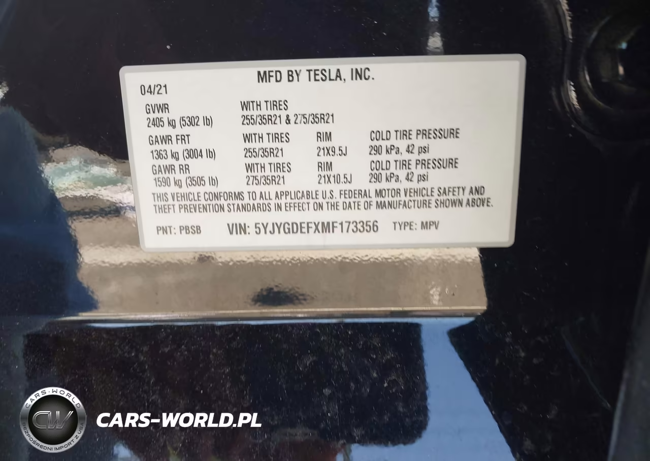 2021 Tesla Model Y Performance Dual Motor All-Wheel Drive VIN:5YJYGDEFXMF173356 - 9