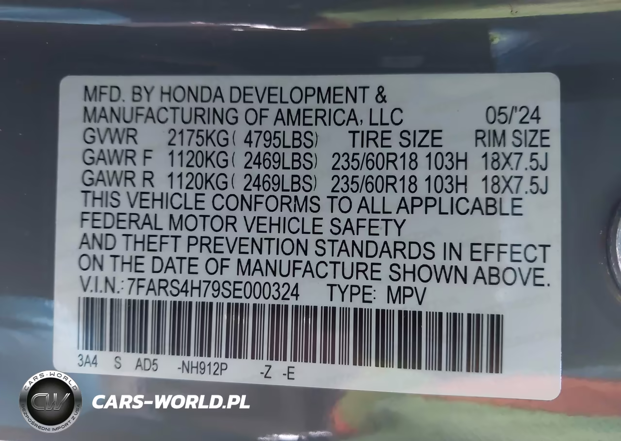 2025 Honda Cr-V Ex-L Awd VIN:7FARS4H79SE000324 - 9