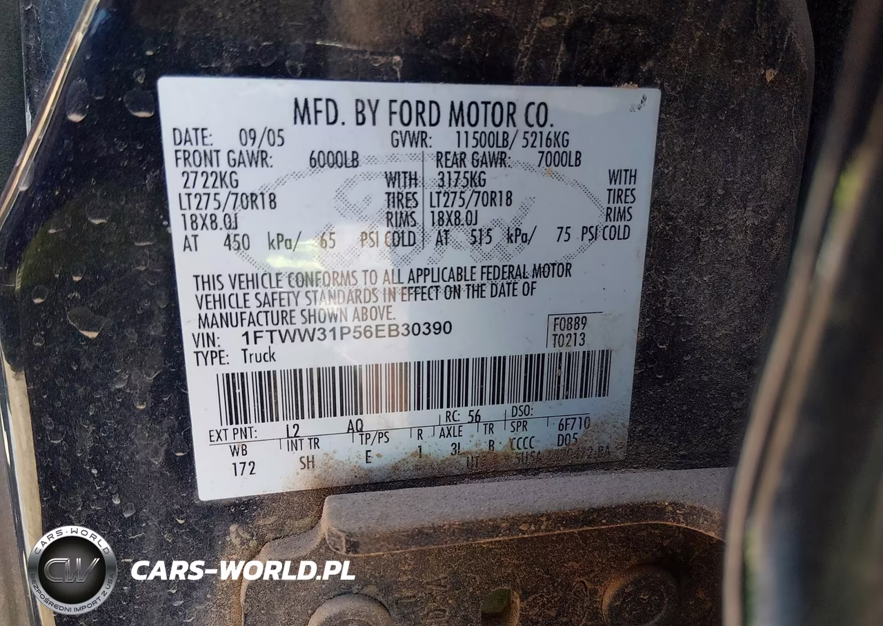 2006 Ford F-350 Lariat-Xl-Xlt VIN:1FTWW31P56EB30390 - 8