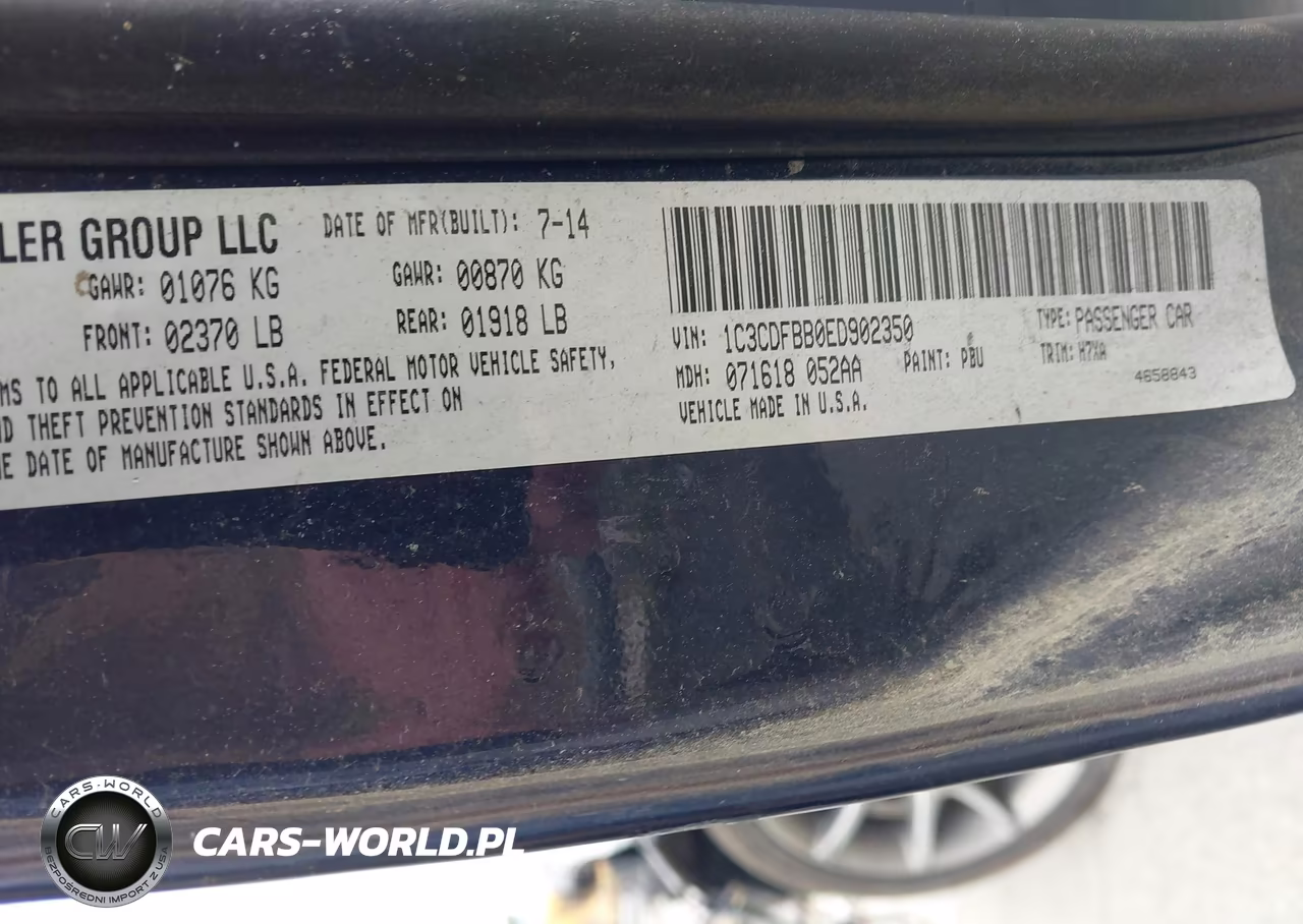 2014 Dodge Dart Sxt VIN:1C3CDFBB0ED902350 - 9