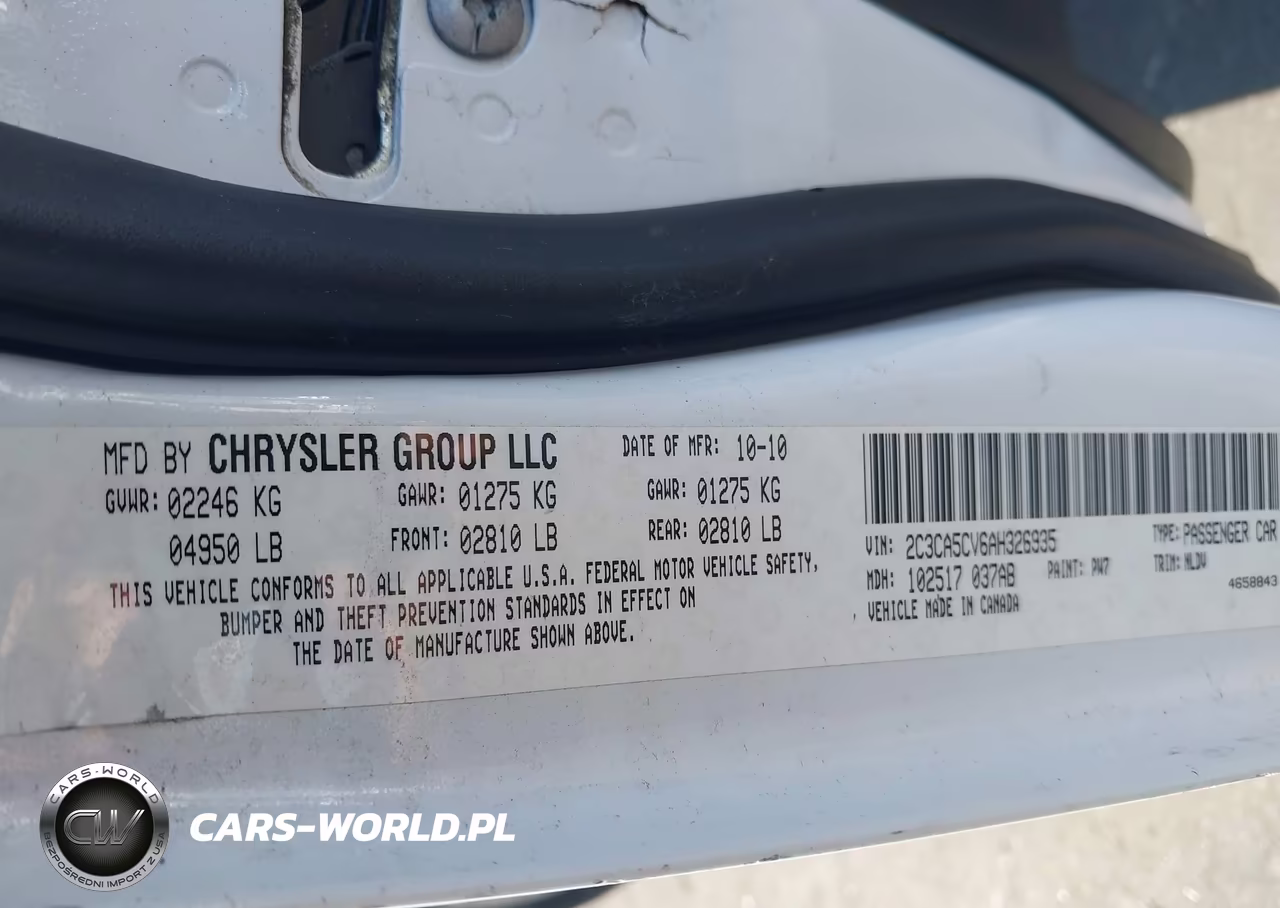 2010 Chrysler 300 Touring-Signature Series-Executive Series VIN:2C3CA5CV6AH326935 - 9