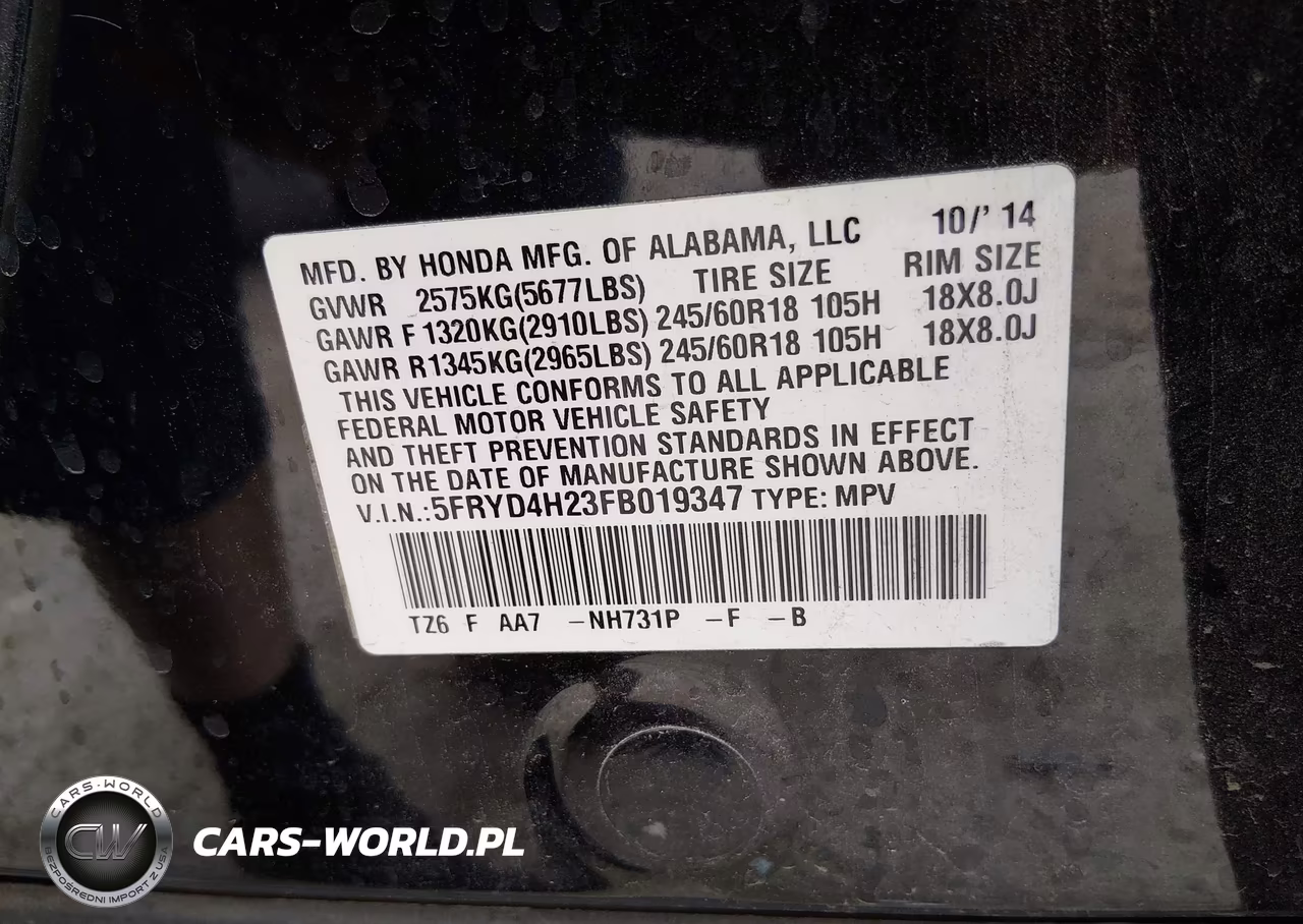 2015 Acura Mdx VIN:5FRYD4H23FB019347 - 9