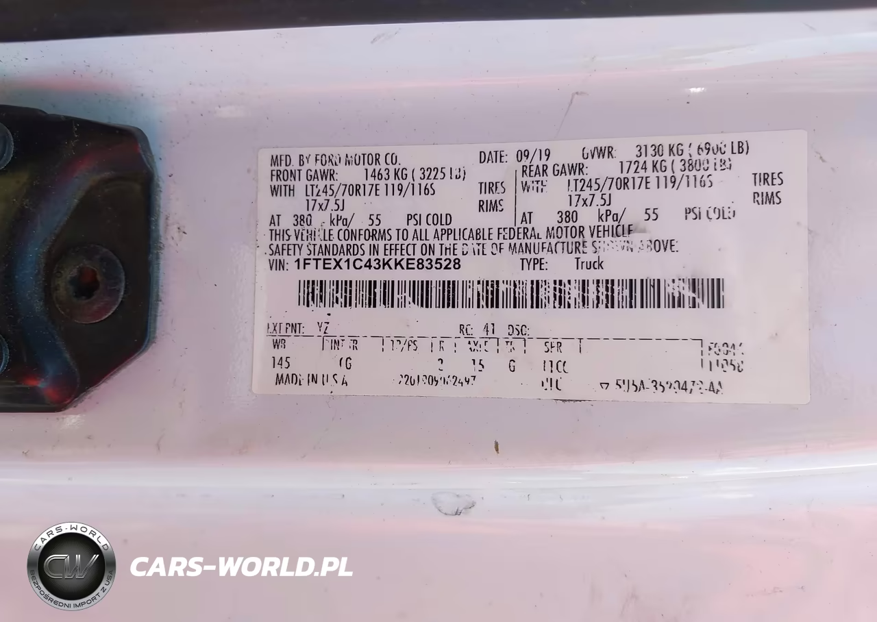 2019 Ford F-150 Xl VIN:1FTEX1C43KKE83528 - 9