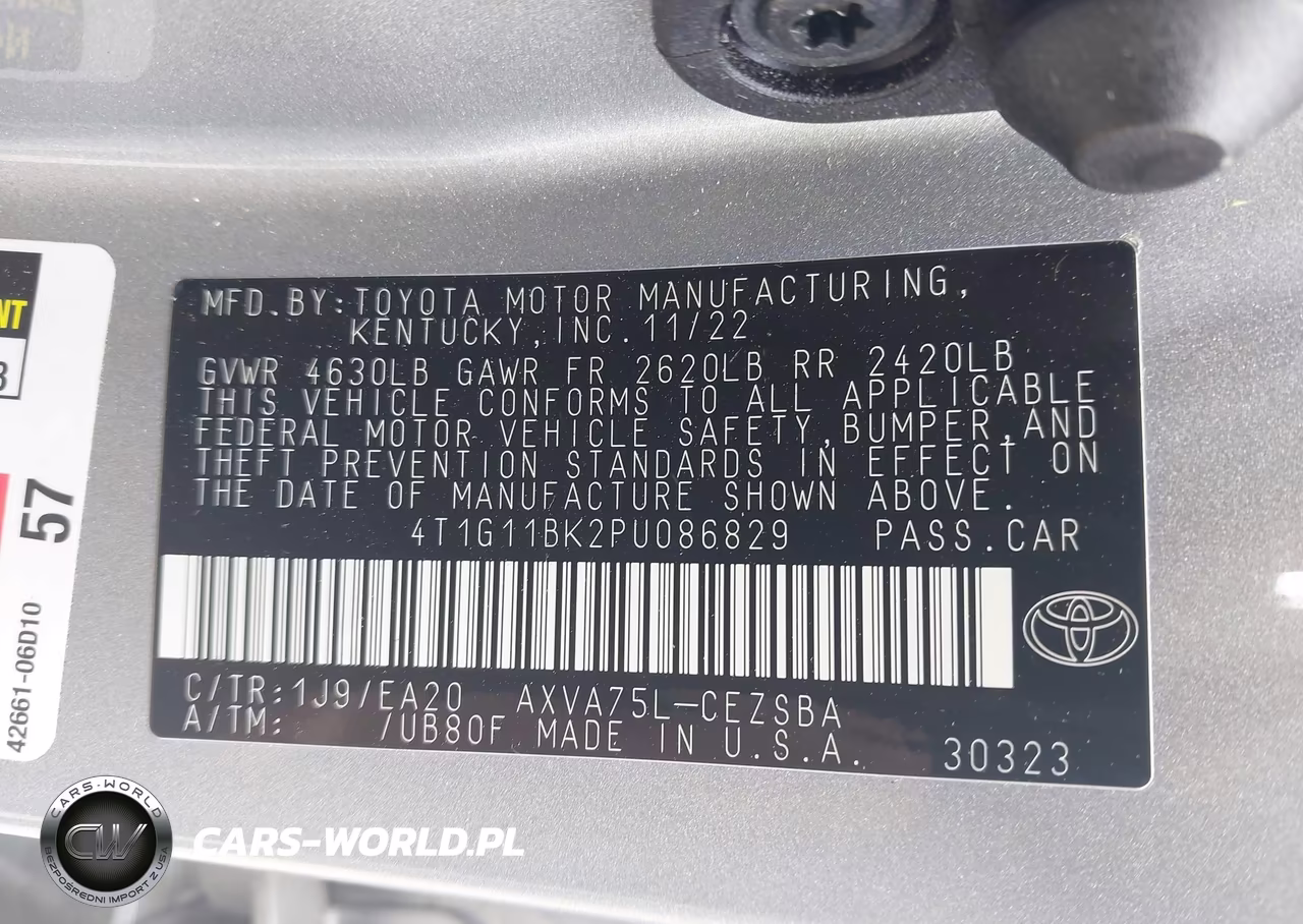 2023 Toyota Camry Se Awd VIN:4T1G11BK2PU086829 - 9