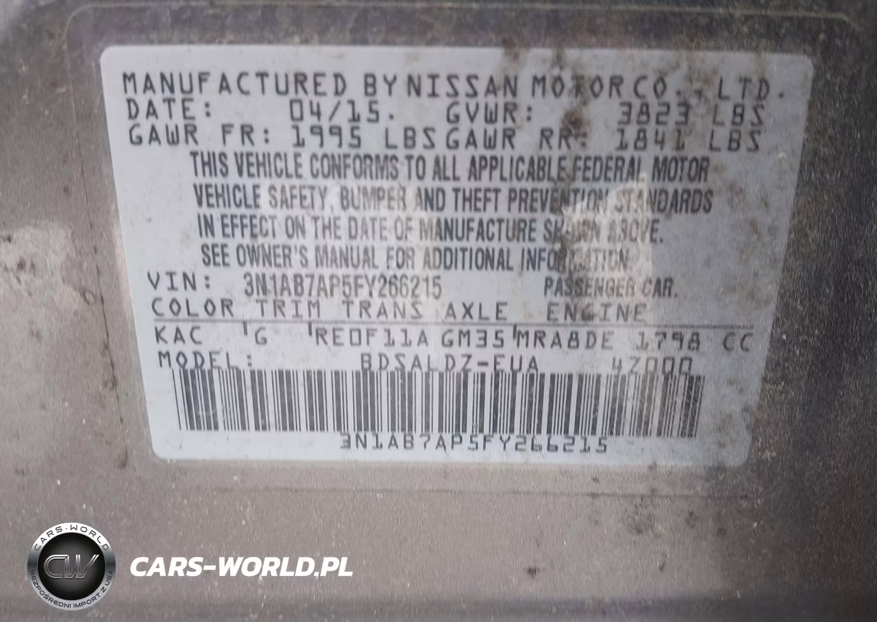2015 Nissan Sentra Sv VIN:3N1AB7AP5FY266215 - 9
